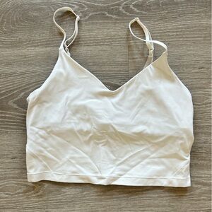 lululemon athletica Cream Cropped V-Neck Strappy Tank